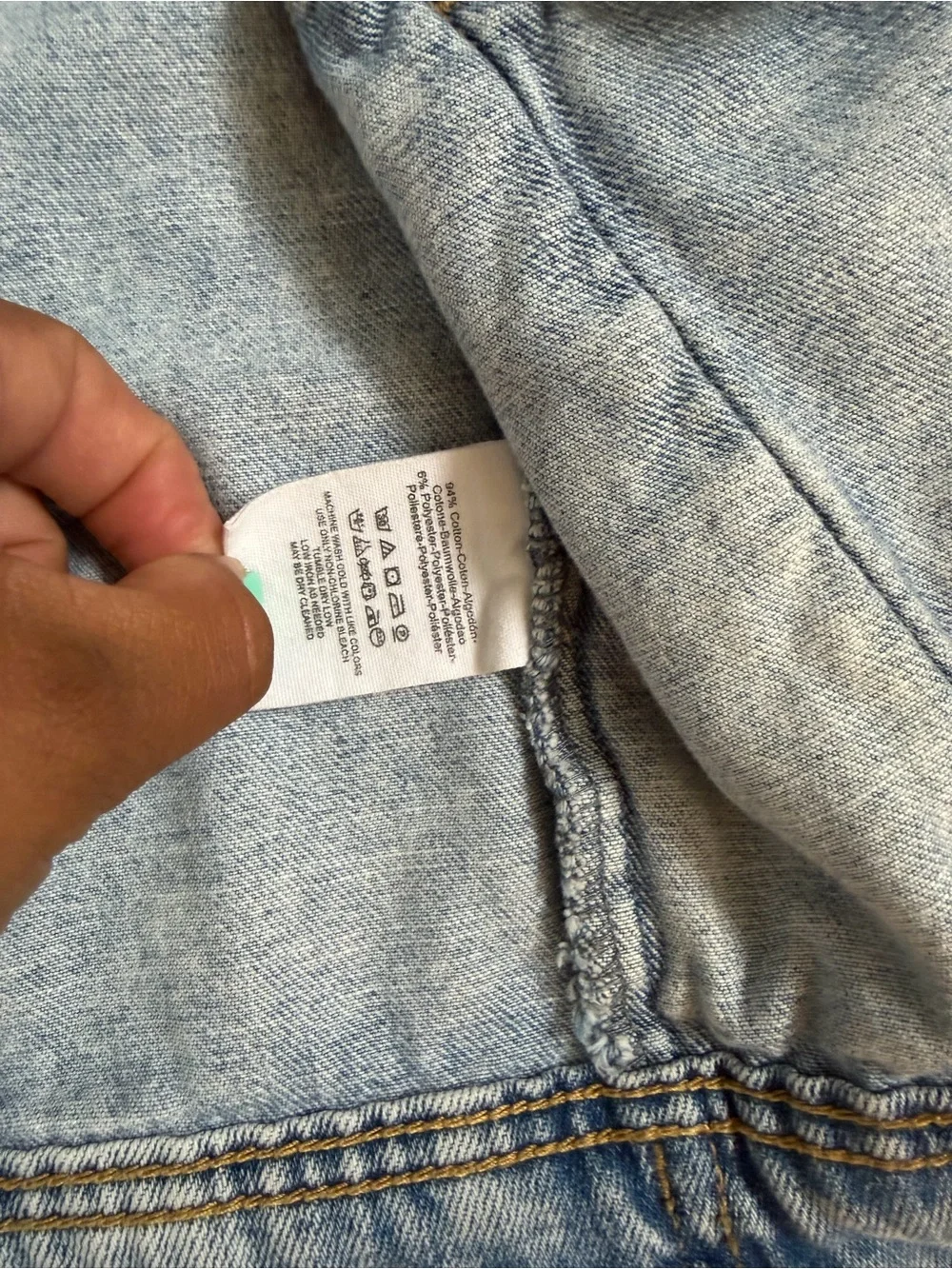 Free People Light Wash Distressed Jean Jacket - Picture 7 of 16